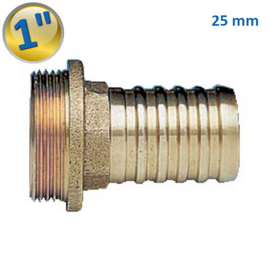 H0523 - Raccordo portagomma 1'' x 25 mm tipo Roma sabbiato. - Enolgas