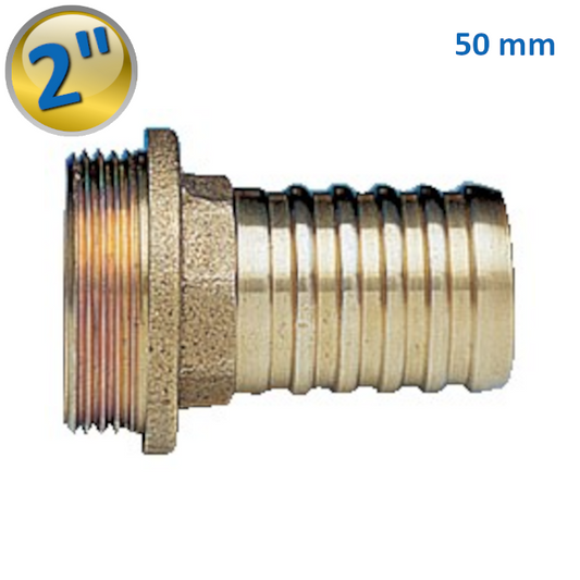 H0523 - Raccordo portagomma 2'' x 50 mm tipo Roma sabbiato. - Enolgas