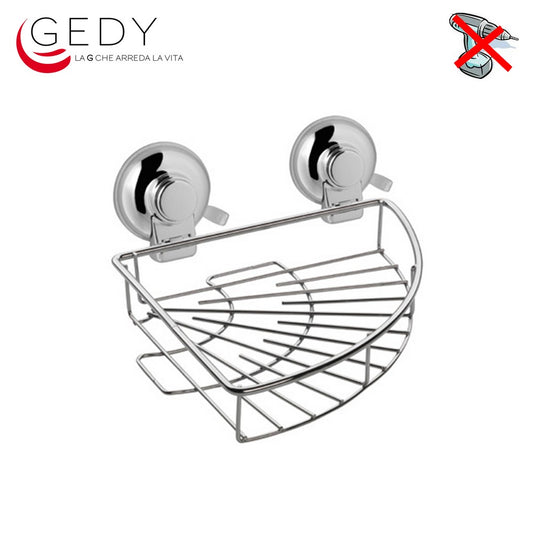 Porta oggetti angolare doccia vasca a ventosa - GEDY HO80