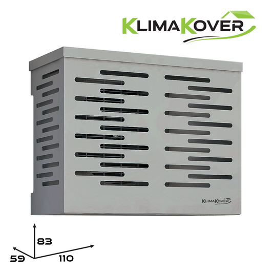 KLIMAKOVER K-110S Copri climatizzatore da design 110x83x59 cm silver in alluminio per unit? esterna