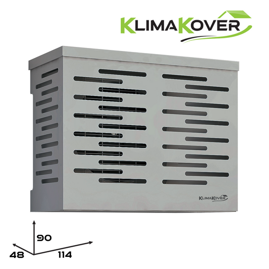 KLIMAKOVER K-114S Copri climatizzatore da design 114x90x48 cm silver in alluminio per unit? esterna