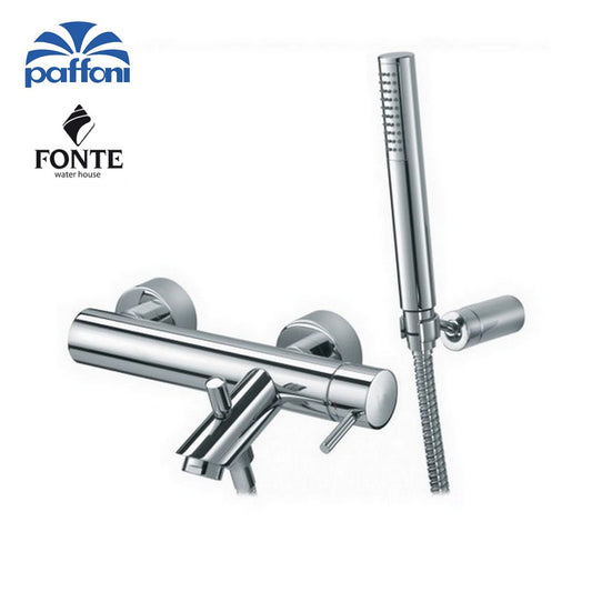 MISCELATORE VASCA ESTERNO CON DUPLEX DOCCIA REGOLABILE LIGHT PAFFONI FONTE LIG023 CR