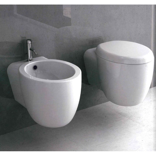 Wc con sedile e bidet sanitari sospesi - modello MINI 9.0