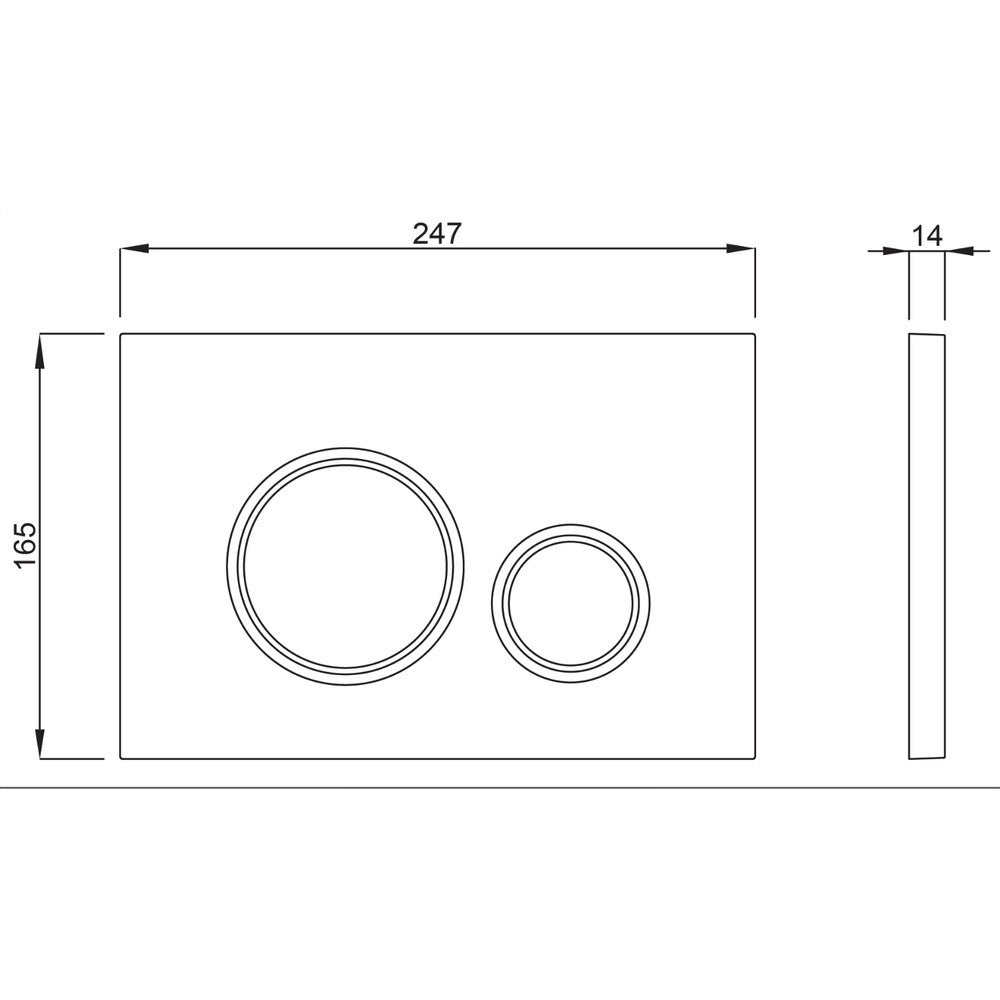 Placca di comando doppio tasto VELA DUO bianca per cassette wc 199 SCHWAB