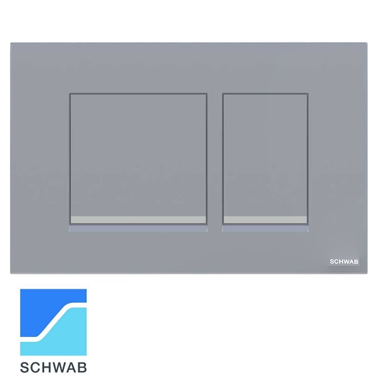 Placca di comando doppio tasto CERES DUO cromo lucido, per cassetta wc 299 SCHWAB