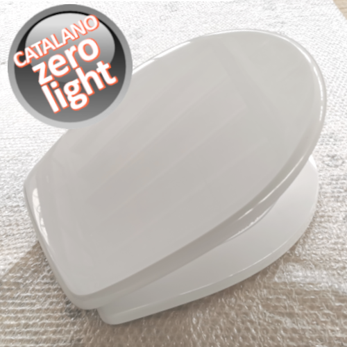 Sedile compatibile per wc ZERO LIGHT Catalano bianco europeo con cerniere in acciaio