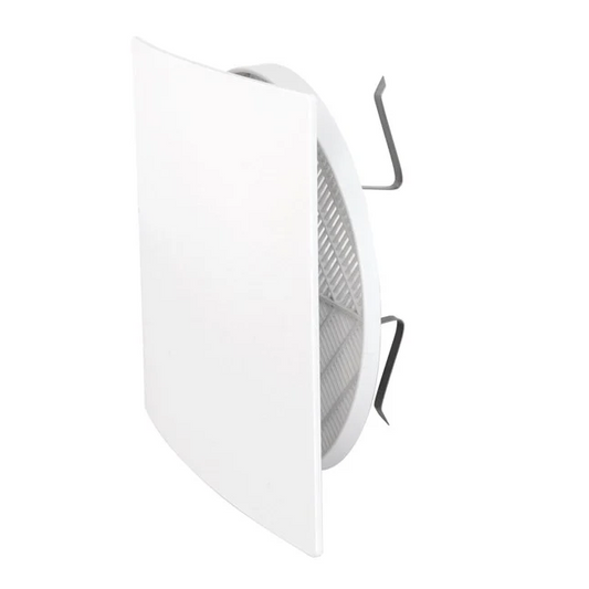 Griglia di ventilazione estetica quadrata 166x166 mm , per foro ? 80/125 mm BIANCA