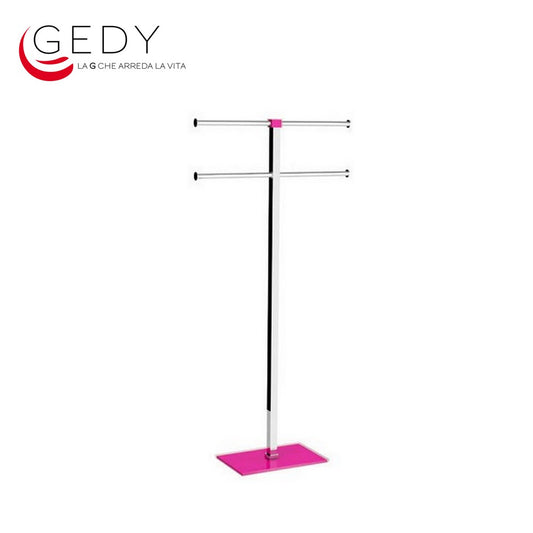 Colonna piantana portasalviette RAINBOW GEDY - cromo / fucsia