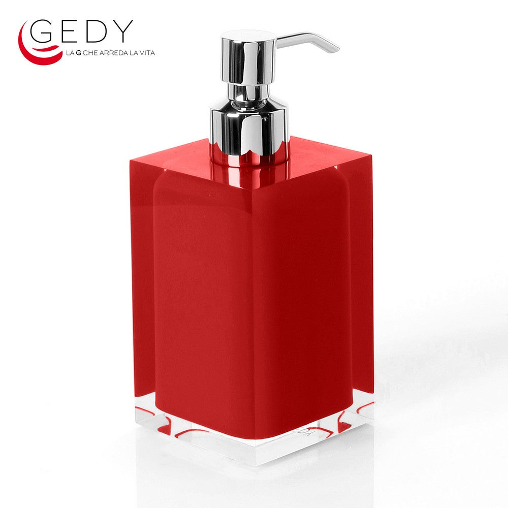 Dosasapone erogatore in metallo RAINBOW color rosso