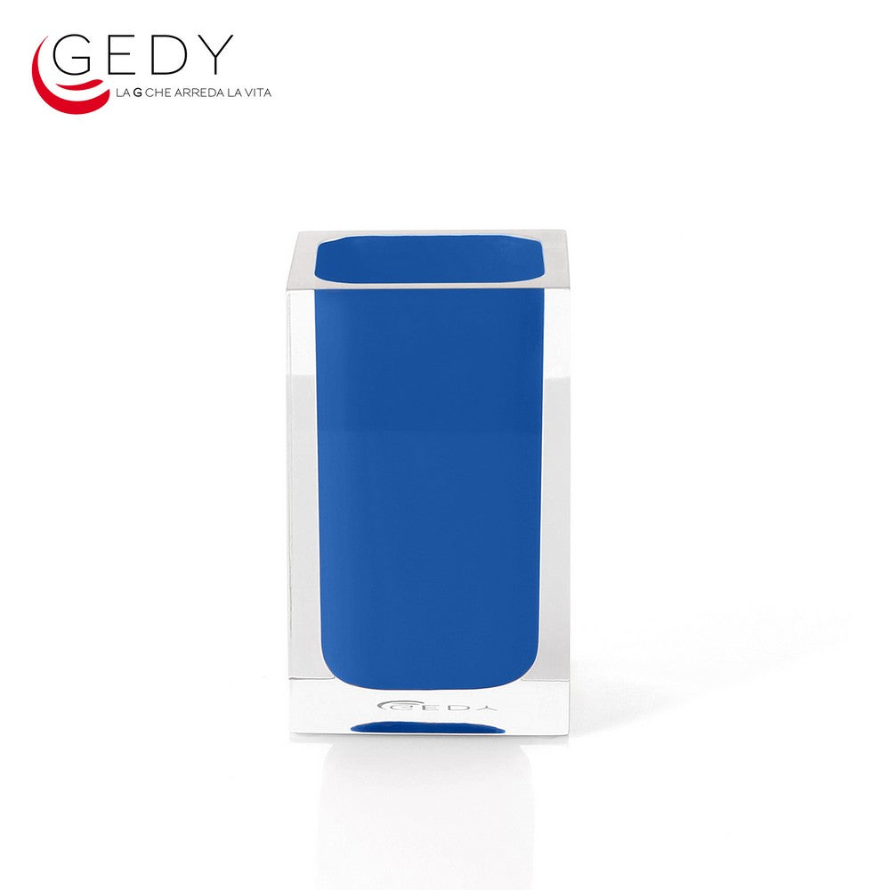 Bicchiere portaspazzolini RAINBOW color blu
