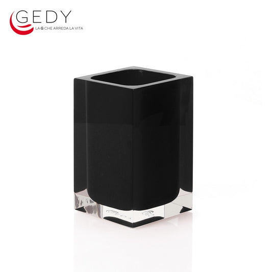 Bicchiere portaspazzolini RAINBOW color nero