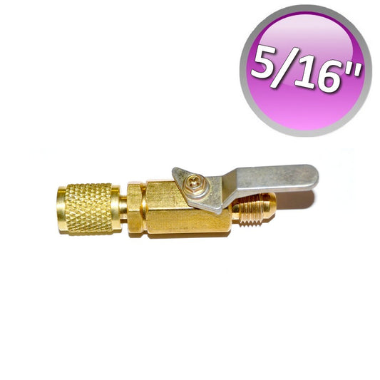 Rubinetto a sfera per gas refrigerante 5/16'' con maniglia metallica