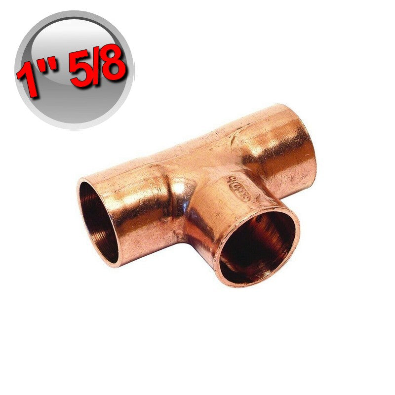 Raccordo a TEE FFF rame a saldare 1''5/8 - 41,27 mm