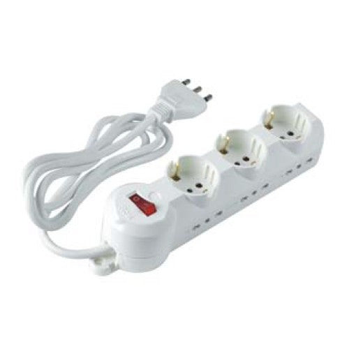 Multipresa trix ciabatta con interruttore a 9 porte universali schuko bipasso