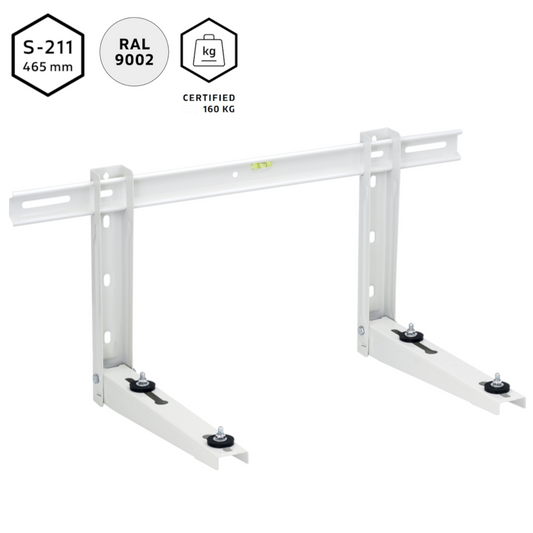 Staffa Clock universale regolabile ad aggancio rapido - bracci 46,5 cm - portata 160 Kg