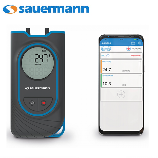 SAUERMANN Si-PM3 - Manometro Digitale WIRELESS micromanometro Pressione Differenziale
