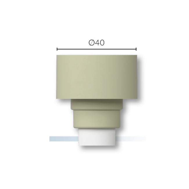 Raccordo antinsetto dritto per tubo rigido ? 40 mm - avorio - TAI.040