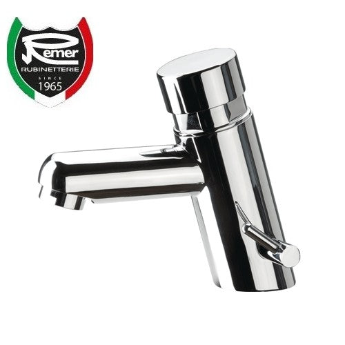Rubinetto miscelatore lavabo temporizzato a pulsante TE18M Remer