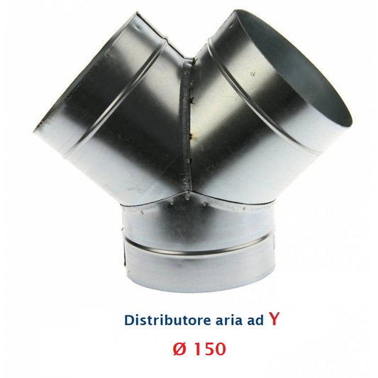 Raccordo a Y diam.150 mm.Distributore per Aria Calda, Fredda e Ventilazione