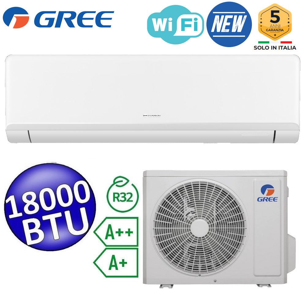 GREE set Climatizzatore mono inverter NEWARI 18000 Btu A++/A+ WiFi