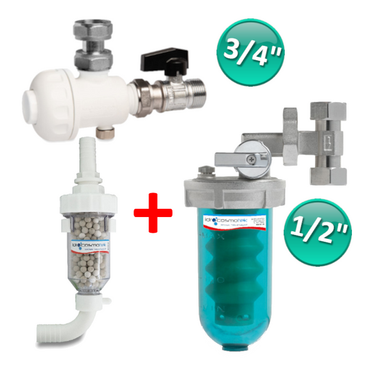 KIT 360 NANO BIANCO - 3 in uno per caldaie murali - DEFANGATORE + DOSATORE + NEUTRALIZZATORE - Fimi