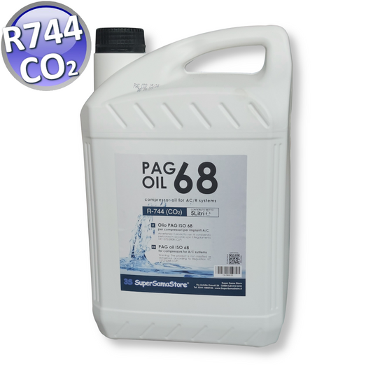 OLIO LUBRIFICANTE PER COMPRESSORE  C02 - R744 PAG 68 TANICA DA 5 LITRI