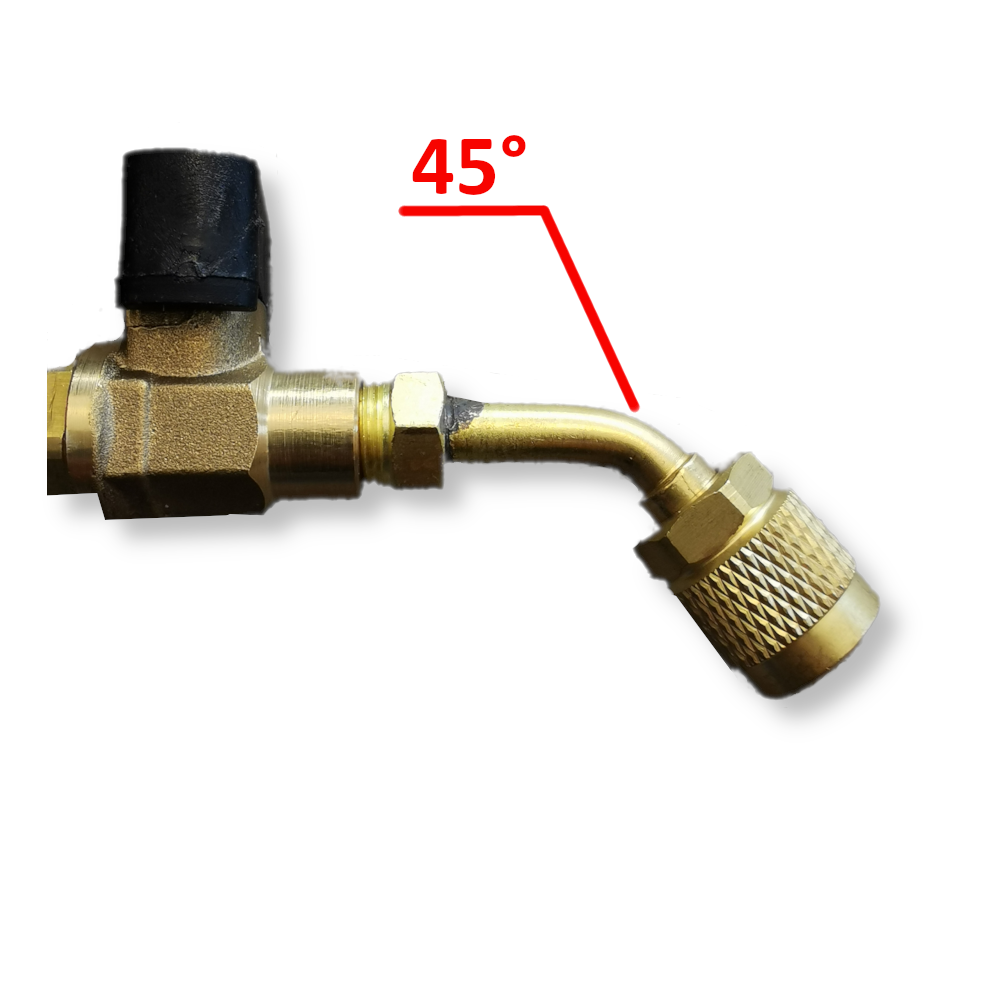 FLESSIBILE TUBO FRUSTA CON RUBINETTO 5/16'' x 5/16'' SAE ALTA QUALIT? 1800 mm - COLORE GIALLO