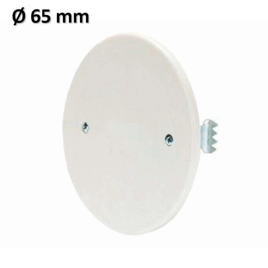 COPERCHIO PER SCATOLA DI DERIVAZIONE AD INCASSO TONDA D. 65 mm