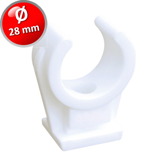 COLLARE IN PLASTICA A SCATTO PER TUBO RAME E MULTISTRATO D. 28 MM