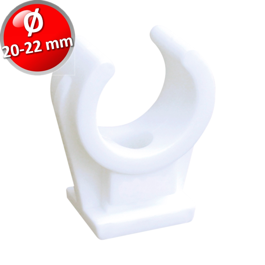 COLLARE IN PLASTICA A SCATTO PER TUBO RAME E MULTISTRATO D. 20 - 22 MM