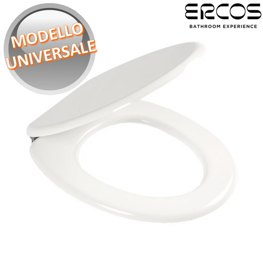 SEDILE COPRI WC UNIVERSALE BIANCO IN MDF -  ERCOS LINEA MADE IN ITALY