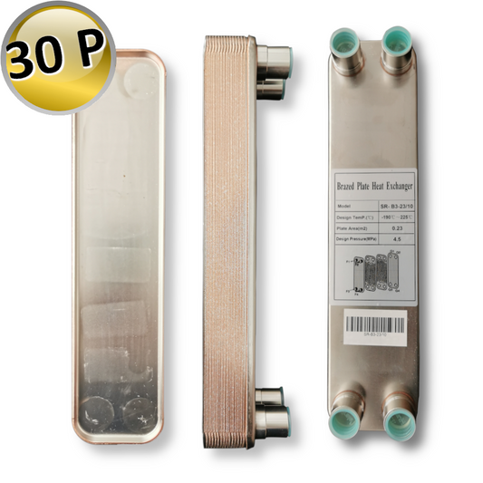 SCAMBIATORE DI CALORE A PIASTRE TERMOBRASATE no.P 30 | 7 kW - 3/4'' 19,05 mm