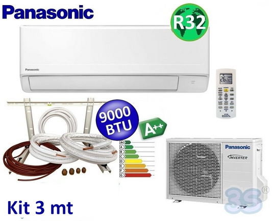 Climatizzatore inverter mono split 9000 BTU Panasonic nuova serie BZ - R32 A++ + kit installazione 3 mt