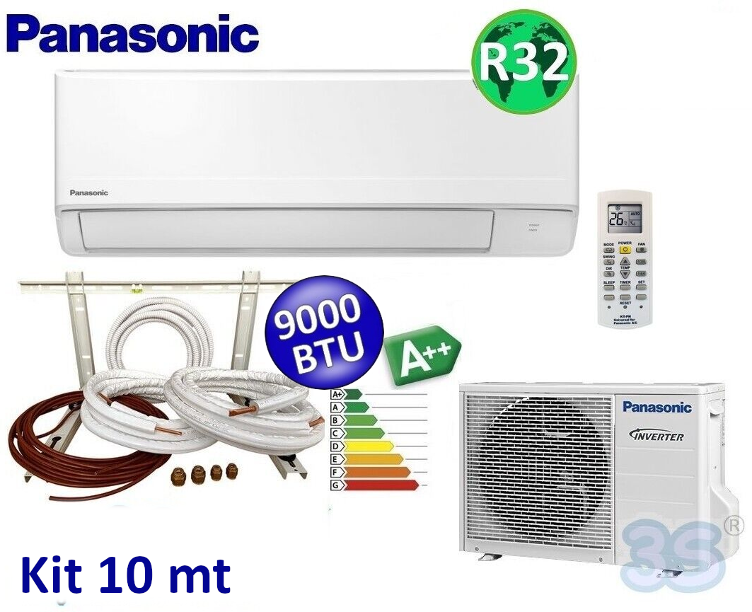 Climatizzatore inverter mono split 9000 BTU Panasonic nuova serie BZ - R32 A++ + kit installazione 10 mt