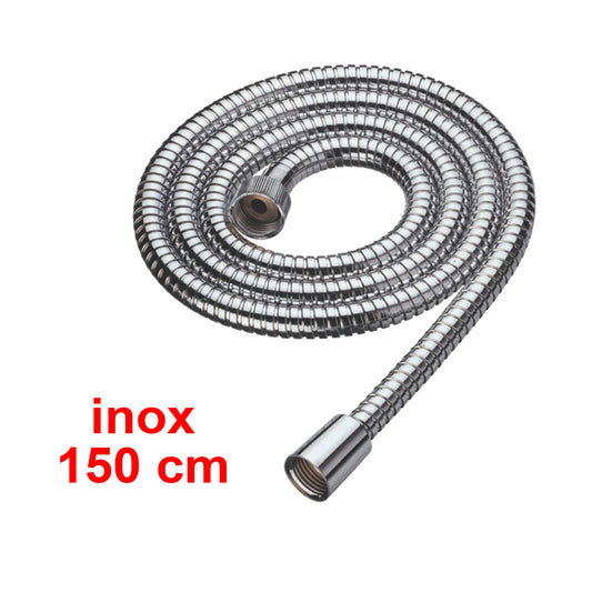 Flessibile per doccia in acciaio inox a doppia graffatura 150cm
