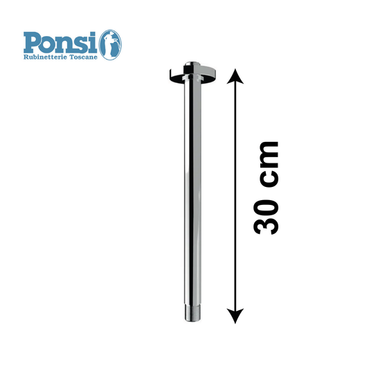 Braccio doccia a soffitto lunghezza 300 mm - Ponsi