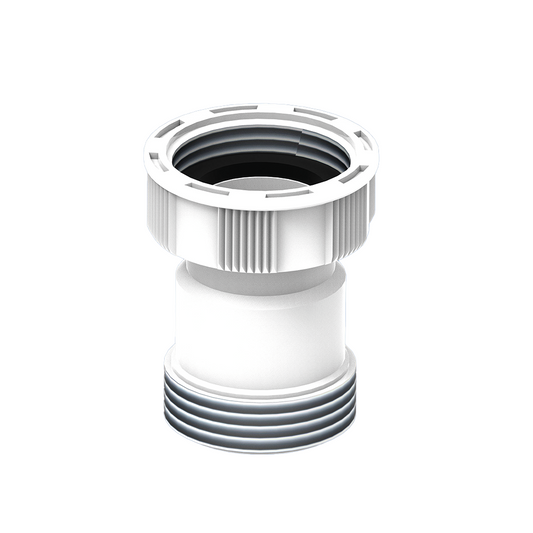 Prolunga adattatore LIRA per scarico sifone F 1''1/4 x M 1''1/4 con dado zigrinato