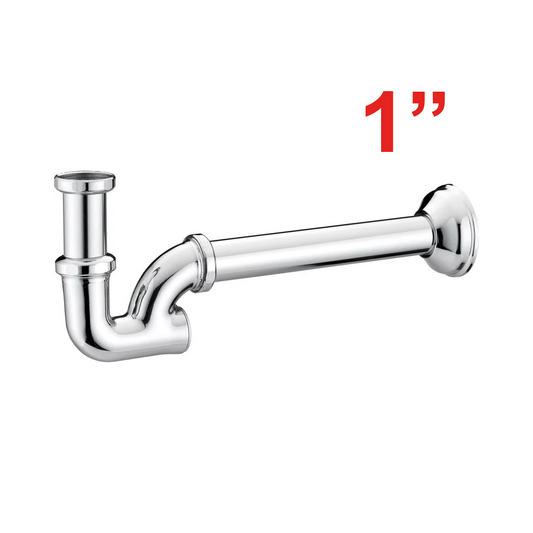 Sifone per lavabo a colonna, tappo posteriore da 1''  - Giacomini