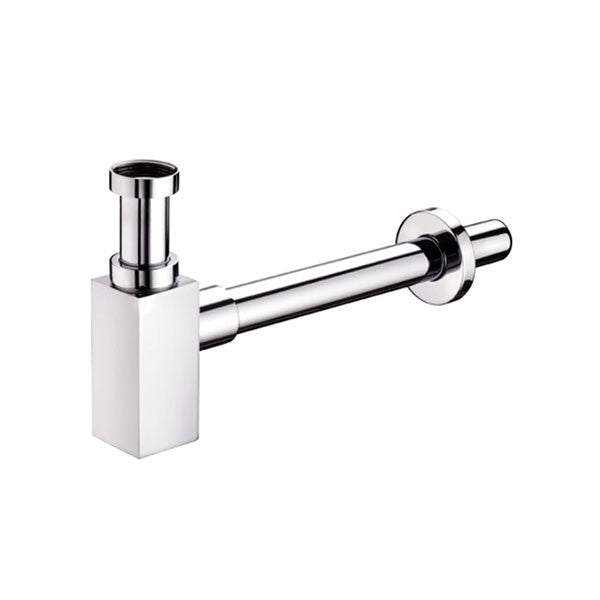 Sifone design a bottiglia squadrato per lavabo 1''1/4 cromato - PONSI