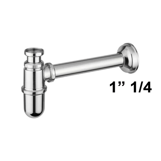 Sifone a bottiglia per lavabo 1''1/4 in ottone cromato - Giacomini