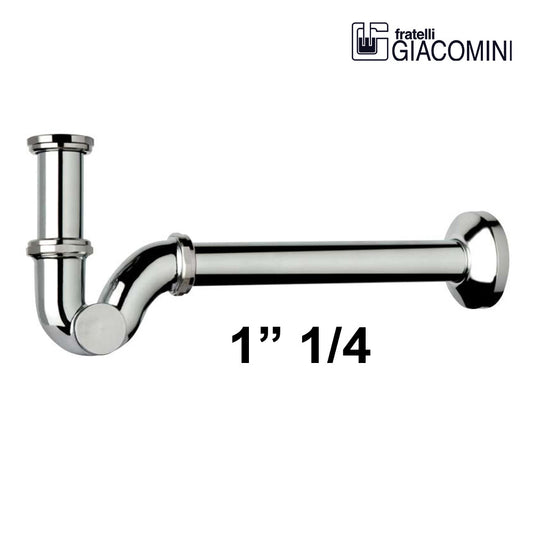 Sifone a esse per bidet 1''1/4 in ottone cromato  - Giacomini