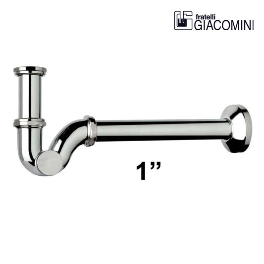 Sifone a esse per bidet 1'' in ottone cromato  - Giacomini