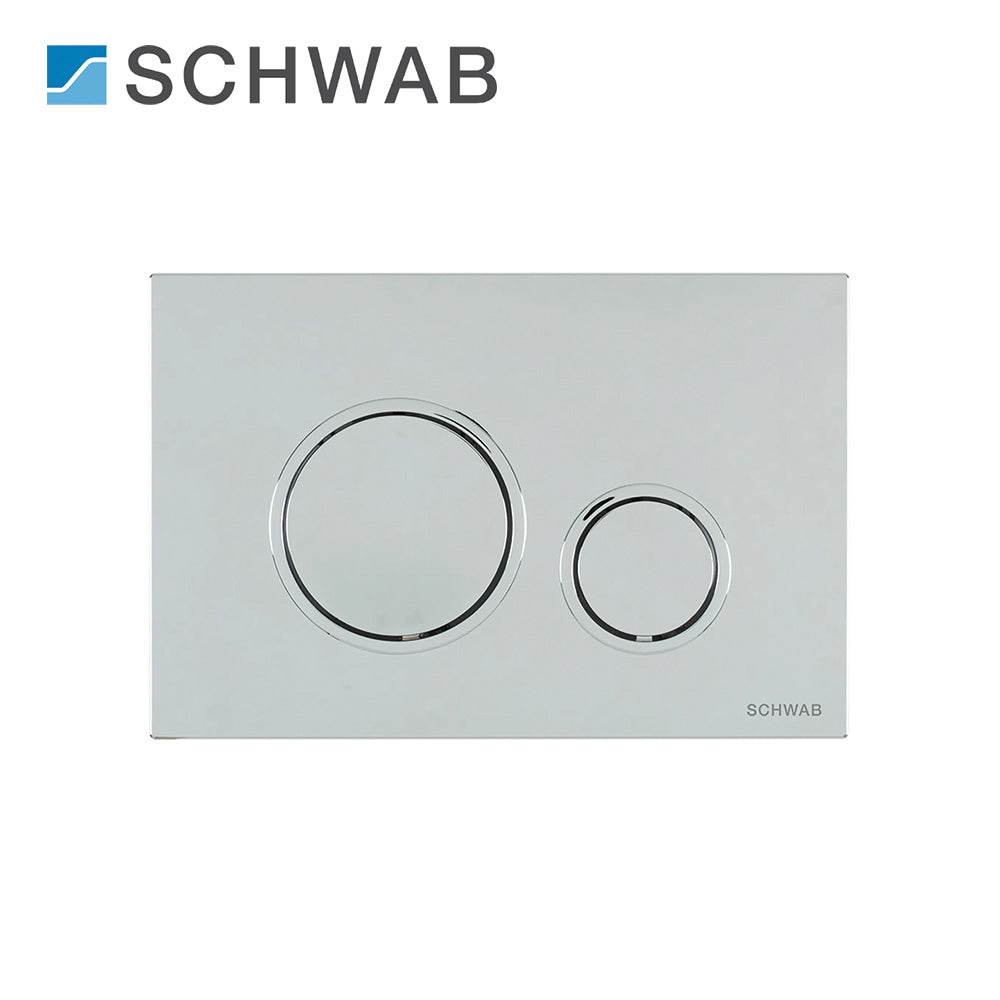 Placca di comando doppio tasto VELA DUO cromo lucido, per cassette wc 199 SCHWAB