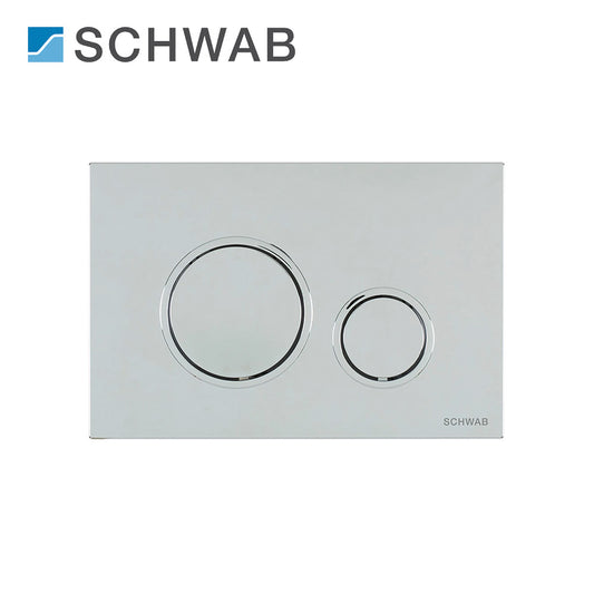 Placca di comando doppio tasto VELA DUO cromo lucido, per cassette wc 199 SCHWAB