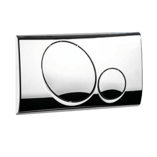 Placca cromata cromo lucido doppio tasto per EASYFIX e EUROPA DUO