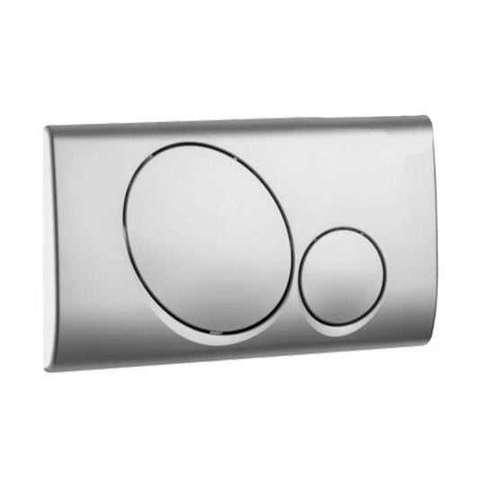 Placca cromata satinata doppio tasto per EASYFIX e EUROPA DUO