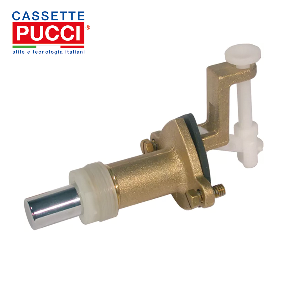 Pucci - pulsante di ricambio in ottone completo per cassetta in rame