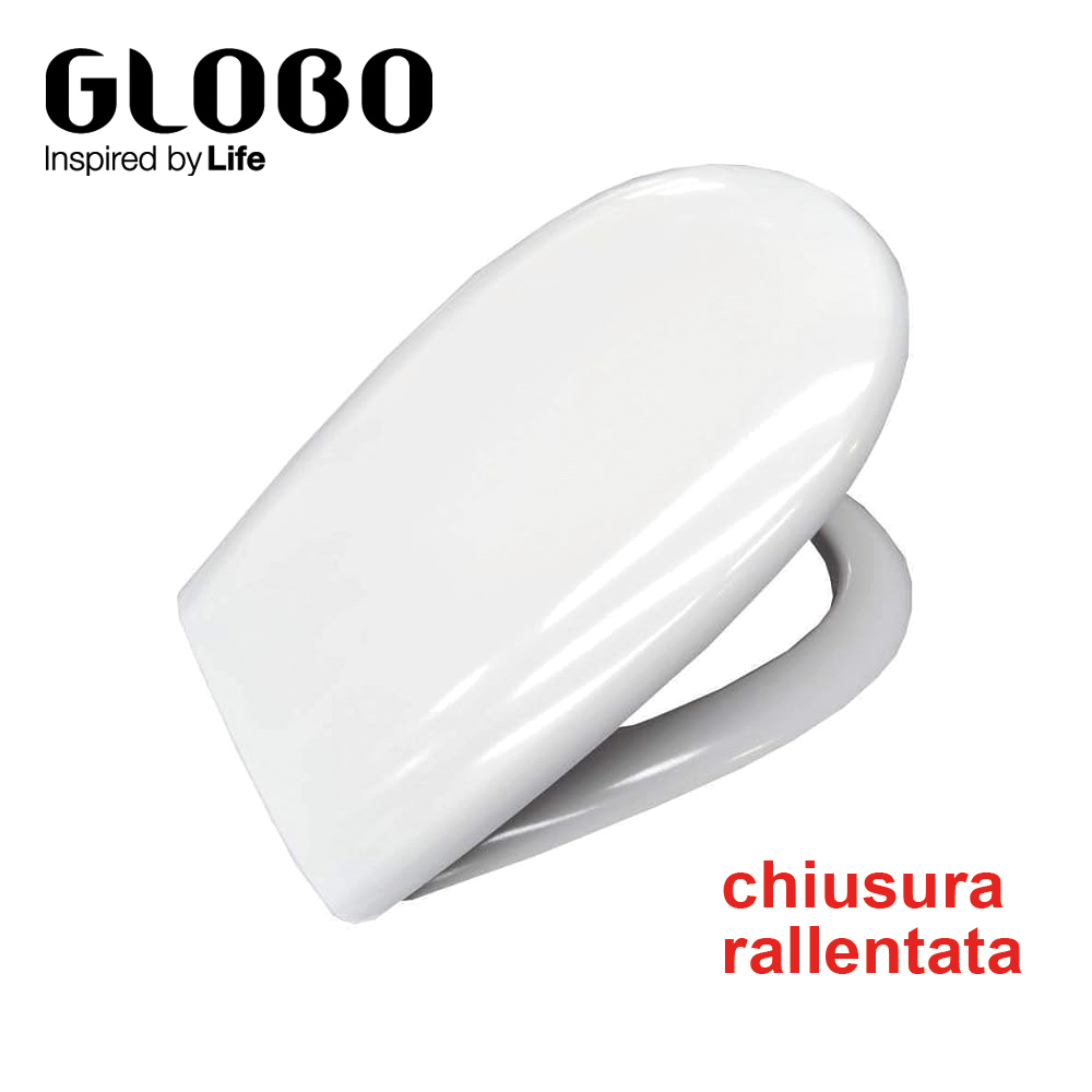 Sedile originale chiusura rallentata per wc GRACE Ceramica Globo - GR022BI