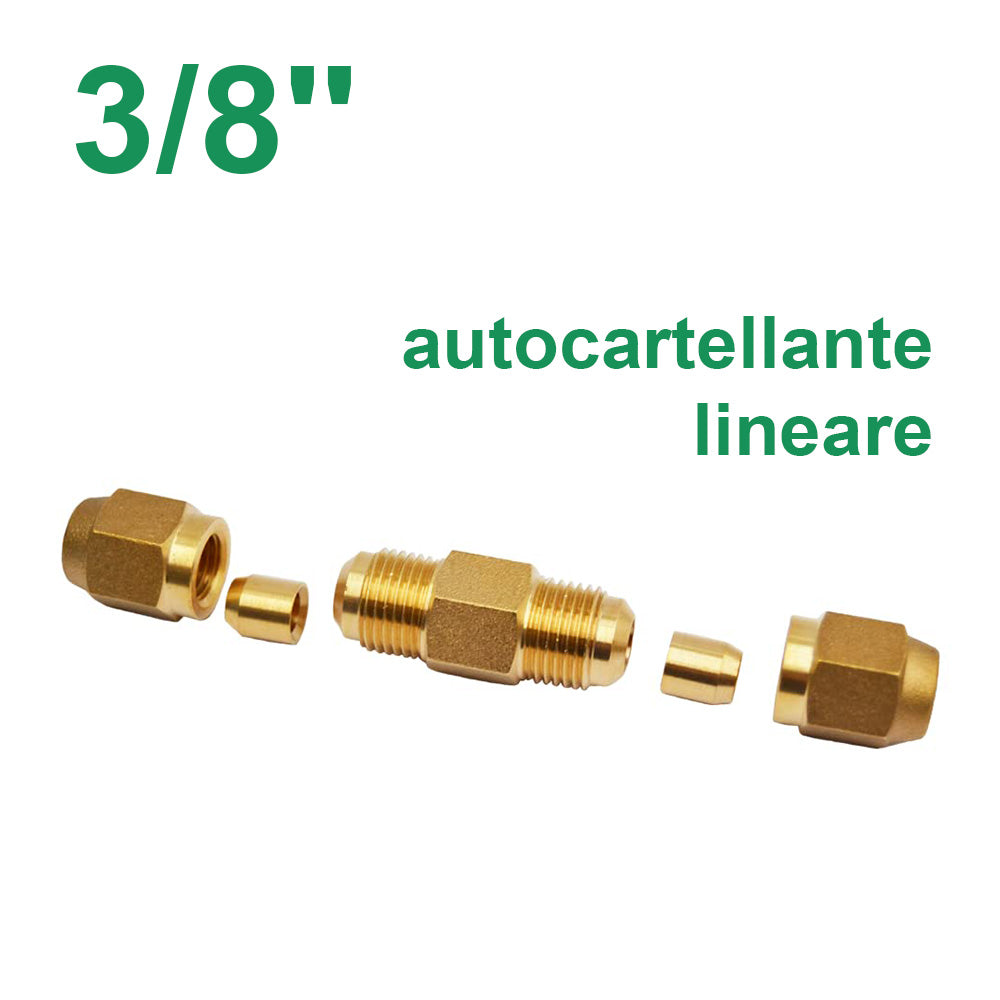 Raccordo lineare manicotto di giunzione autocartellante 3/8 climatizzatore rame