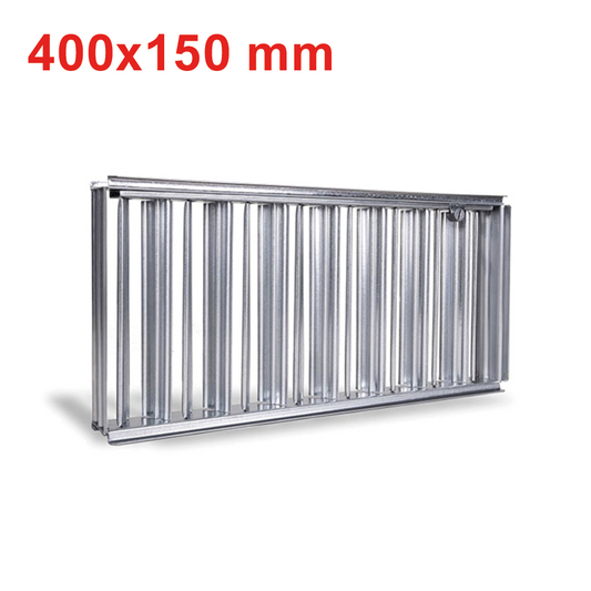Serranda in alluminio regolabile per bocchetta 400x150 mm